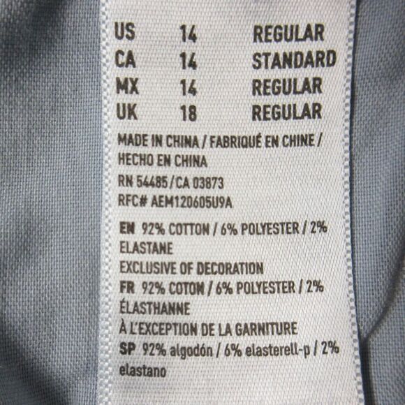 AMERICAN EAGLE Kick Crop Ripped Jeans Womens Sz 14 Distressed Stretch Blue Denim - Picture 7 of 16